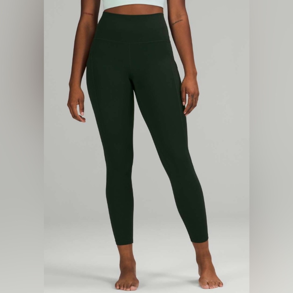 Lululemon NWT Align High Rise Pant Leggings 25” With Pockets Forest Green Size 0 - Picture 3 of 12